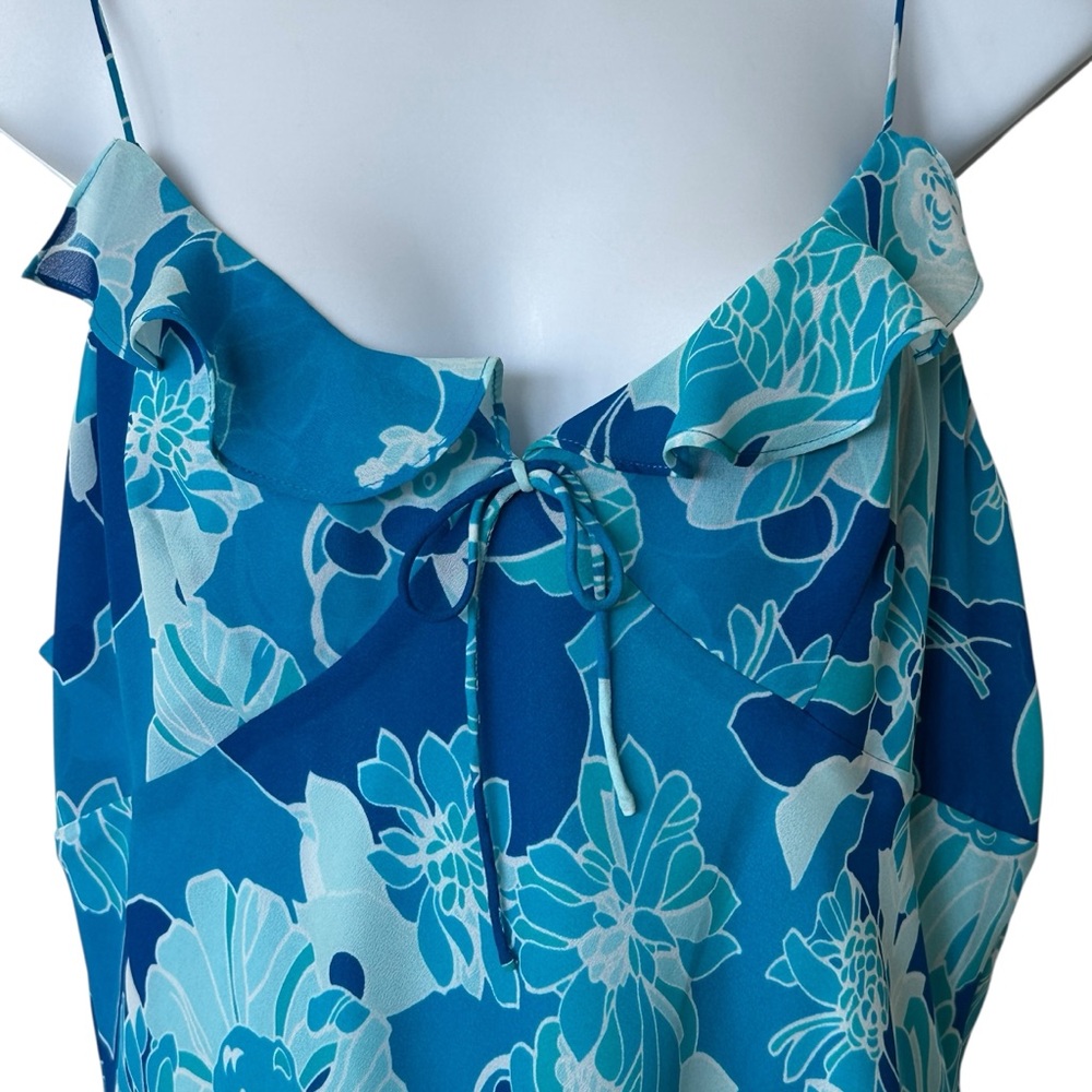 NWT Express Y2K VTG babydoll Floral Blue coquette Dress Whimsigoth - Picture 10 of 14